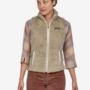 Patagonia, Los Gatos, Sherpa, vest, tan cream size medium